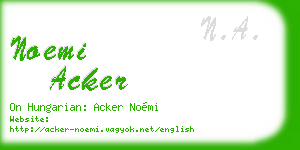noemi acker business card
